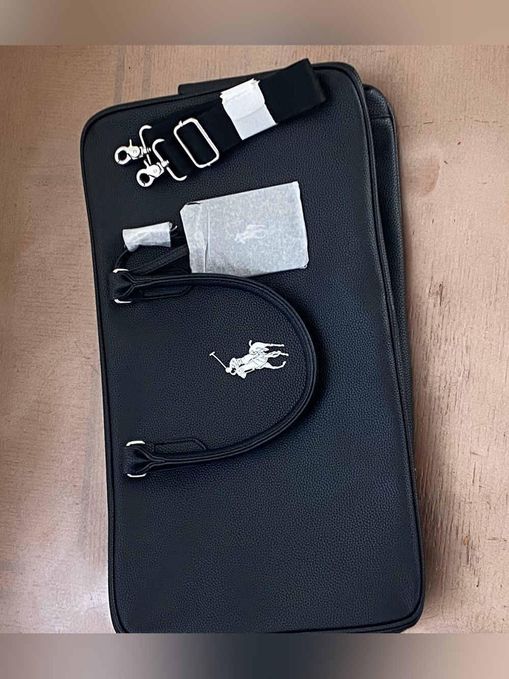 Polo Ralph Lauren Limited Edition Black Duffle Tote Travel Bag Fragrance Bag
